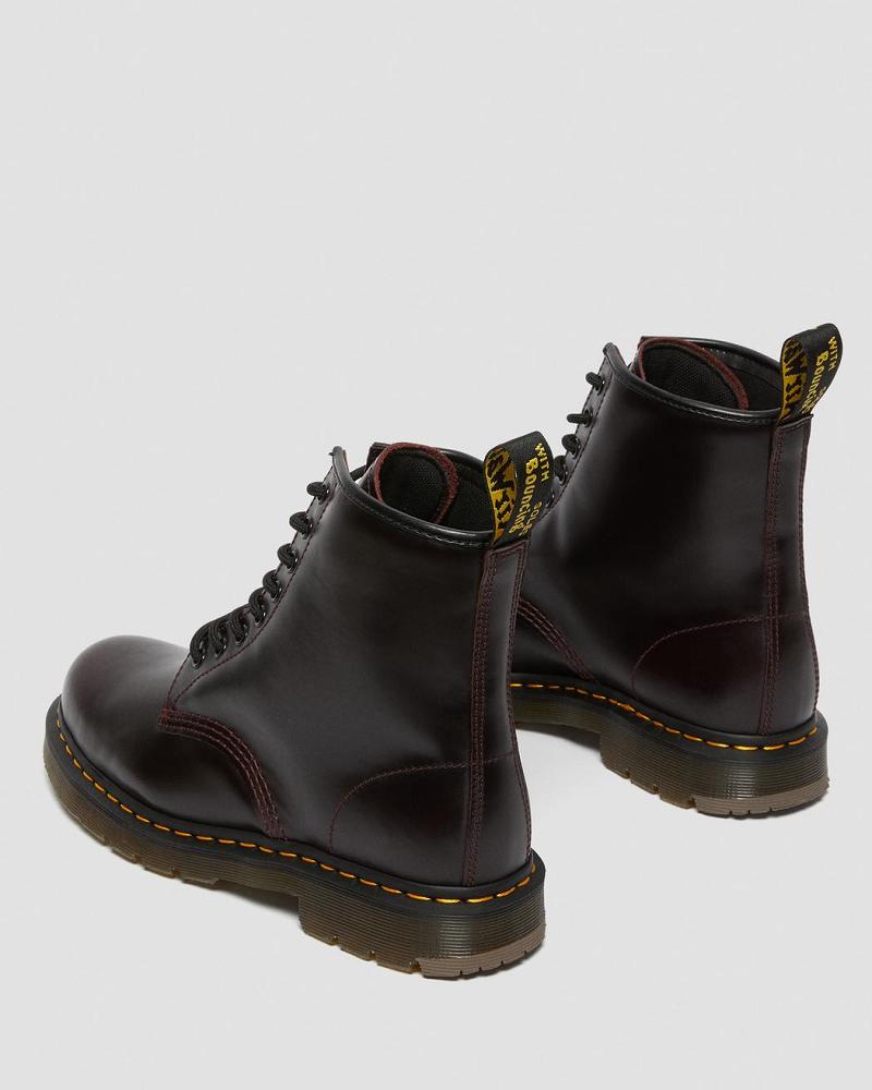 Burgundy Women's Dr Martens 1460 Slip Resistant Atlas Leather Work Boots | CA 394OKI